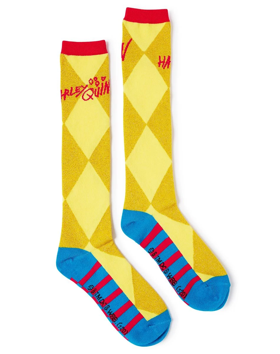 Spirit Halloween Harley Quinn Knee High Socks - Birds of Prey 3 Spirit Halloween Harley Quinn Knee High Socks - Birds of Prey