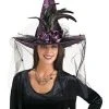 Spirit Halloween Feather Witch Hat -MELONHALLOW Sales 07012750 a