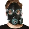 Spirit Halloween Black Anti Gas Mask -MELONHALLOW Sales 07204365 a