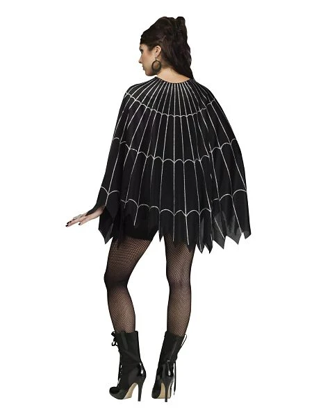 Spirit Halloween Adult Spider Web Poncho Costume 4 Spirit Halloween Adult Spider Web Poncho Costume - Image 2