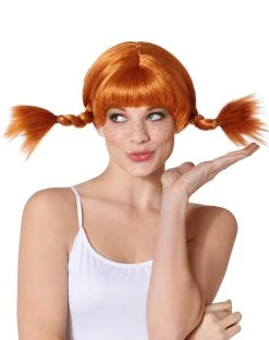 Spirit Halloween Red Wire Pigtail Wig