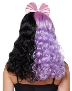 Spirit Halloween Black and Purple Bow Wig 7 Spirit Halloween Black and Purple Bow Wig -MELONHALLOW Sales 07464738 c