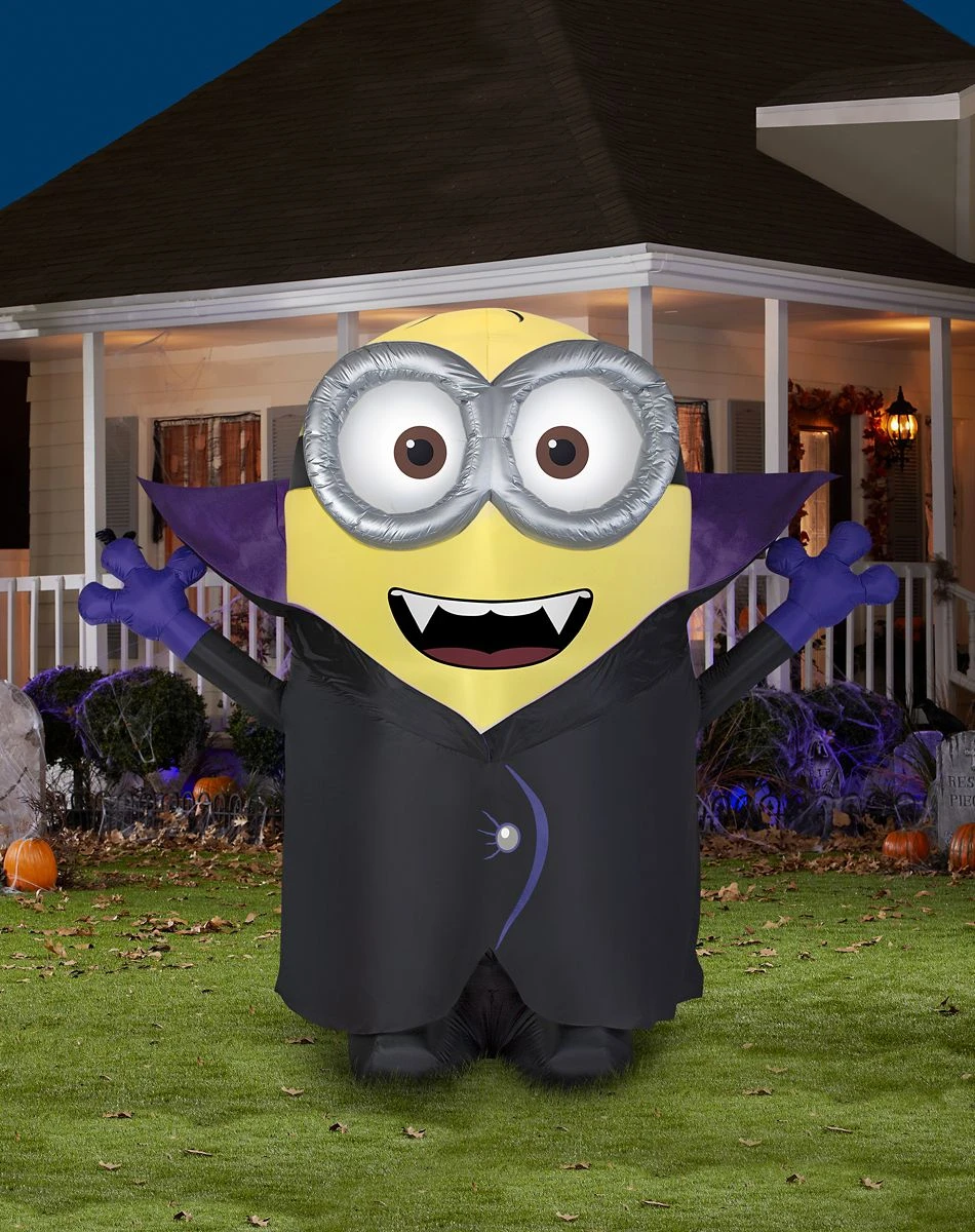 Spirit Halloween 8 Ft Minion Gone Batty Inflatable Decoration - Despicable Me 4 Spirit Halloween 8 Ft Minion Gone Batty Inflatable Decoration - Despicable Me - Image 2