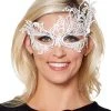 Spirit Halloween White Lace Half Mask 1 Spirit Halloween White Lace Half Mask -MELONHALLOW Sales 07484967 a