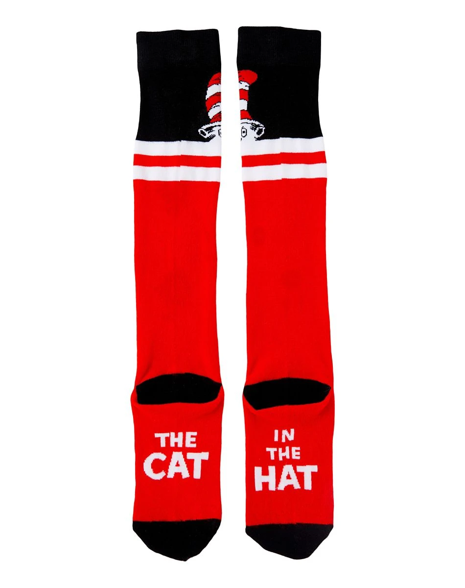 Spirit Halloween Red Cat in the Hat Knee High Socks – Dr. Seuss 4 Spirit Halloween Red Cat in the Hat Knee High Socks – Dr. Seuss - Image 2